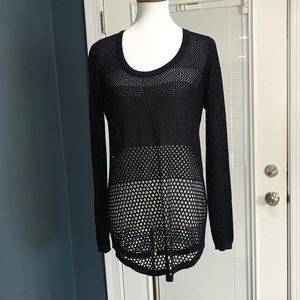 ROCK & REPUBLIC Metallic Tunic Sweater Sz L